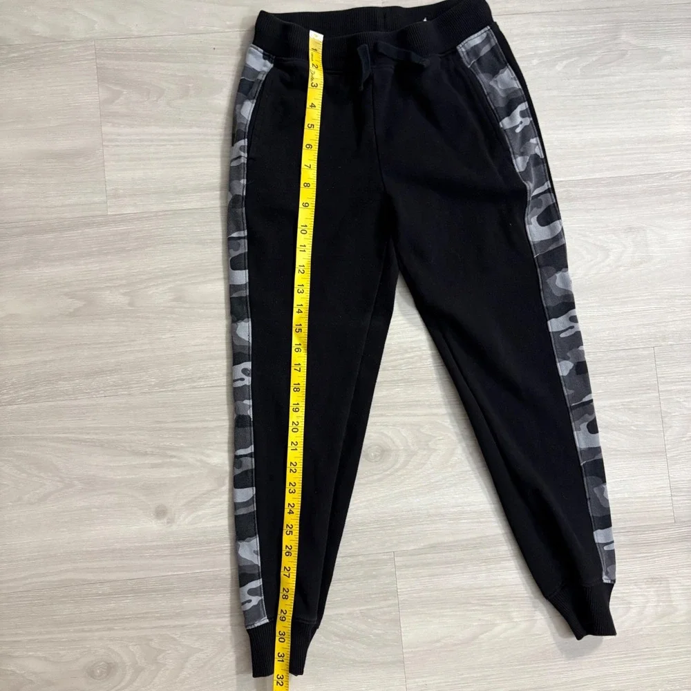 Childrens Place Jogger Boys Black Camo Side Stripe Sweatpants Size 10/12 L